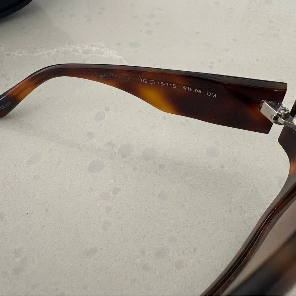 Oliver Peoples Athena Tortoiseshell Sunglasses with Brown Gradient Lenses - Picture 3 of 8